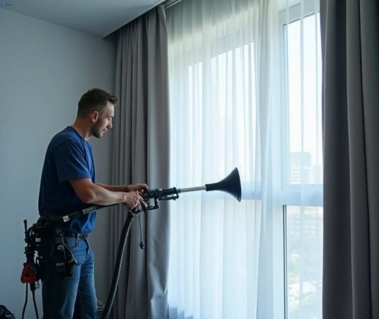 Professional curtain steam cleaning process equipment Matty Curtain Cleaning mount-cottrell-vic